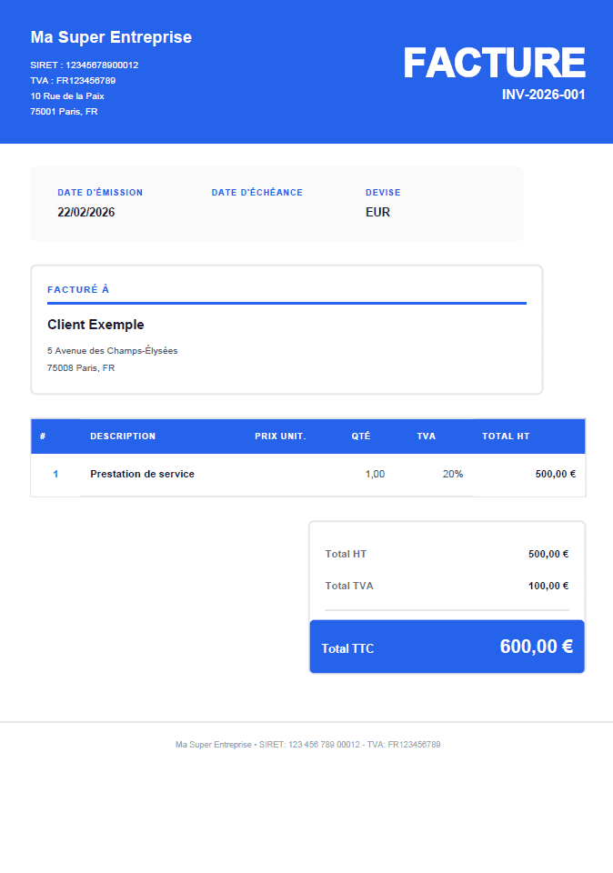 Aperçu du template Modern 02